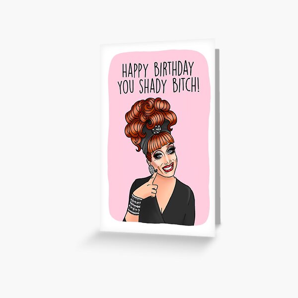 Item preview, Bianca del rio drag queen birthday card. designed and sold by Swish & Scribble.