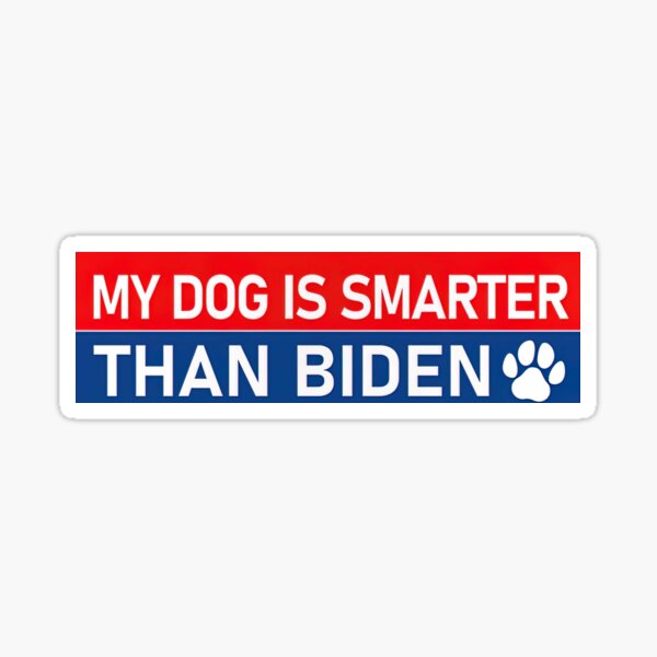 My Dog Is Smarter Than Biden  Sticker