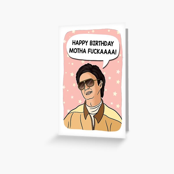 Item preview, Mr Chow happy birthday greeting card. designed and sold by Swish & Scribble.