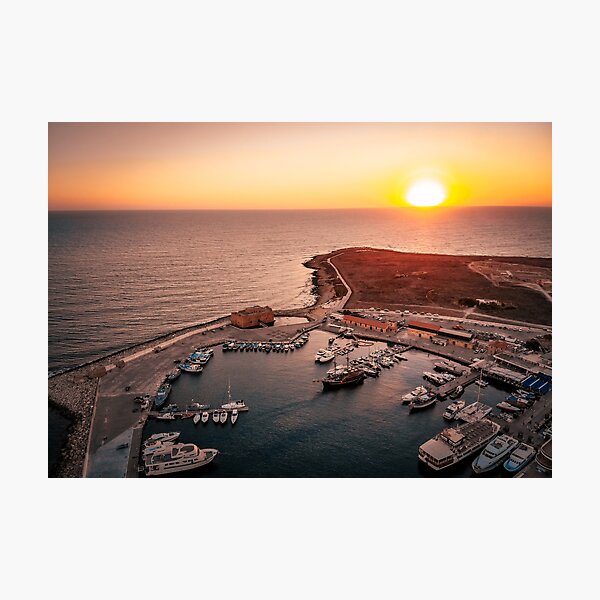 Paphos Sunset Cyprus Photographic Print