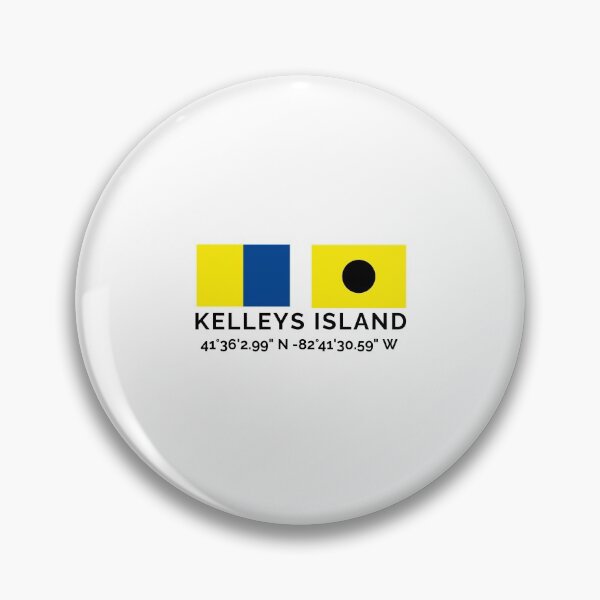 Item preview, Kelleys Island Nautical Flag KI GPS Coordinates Kilo India designed and sold by BusyBeeLife.