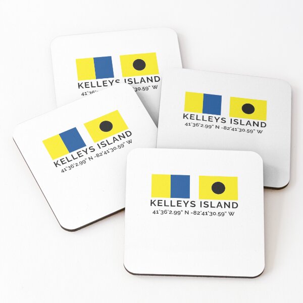 Item preview, Kelleys Island Nautical Flag KI GPS Coordinates Kilo India designed and sold by BusyBeeLife.
