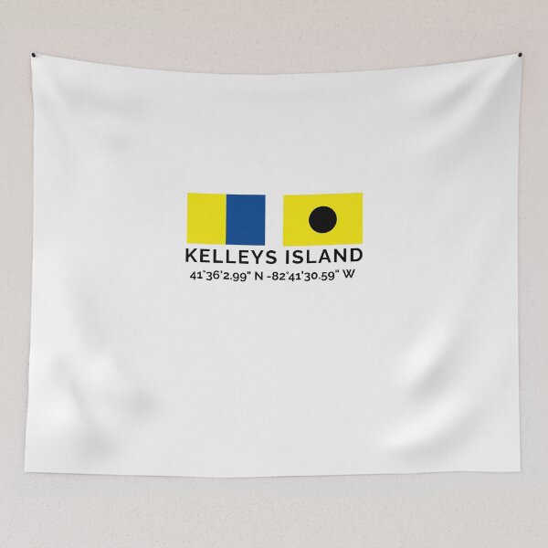 Item preview, Kelleys Island Nautical Flag KI GPS Coordinates Kilo India designed and sold by BusyBeeLife.
