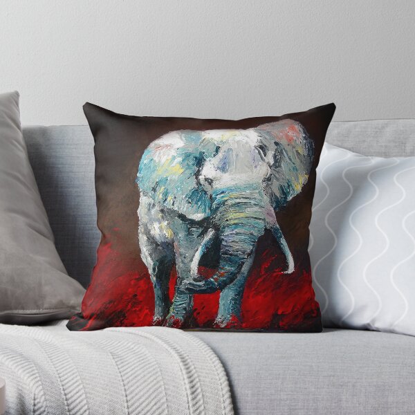 Stomping Purple & Gold by Thomas Andrew Throw Pillow
