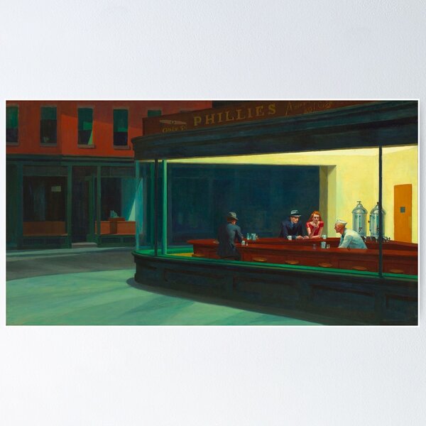 Item preview, Edward Hopper, Nighthawks, 1942 designed and sold by Art  Outlaws.