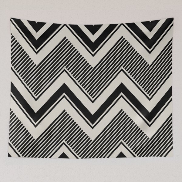 Item preview, Black and off white zig zag pattern designed and sold by BLMcreations.