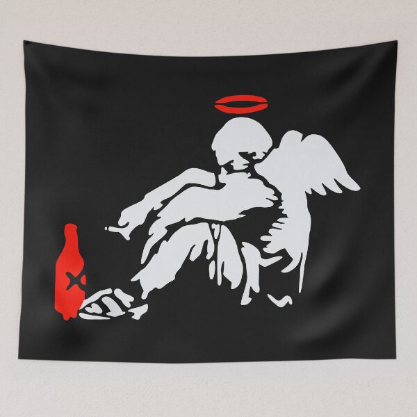 Item preview, Banksy Fallen Angel | White designed and sold by WE-ARE-BANKSY.