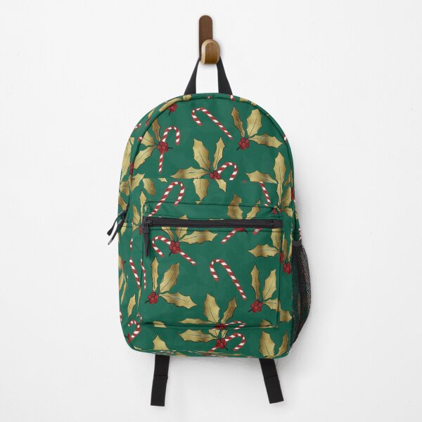 Item preview, Gold Holly Leaves Red Berries Candy Cane Green Design designed and sold by NdesignTrend.