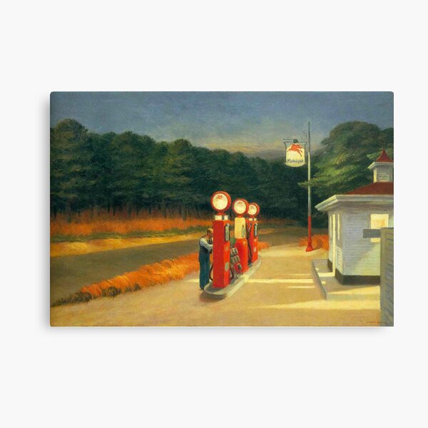 Edward Hopper, Gas, 1940 Canvas Print