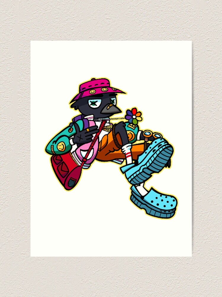 Cool man Copic Marker Doodle Art Print