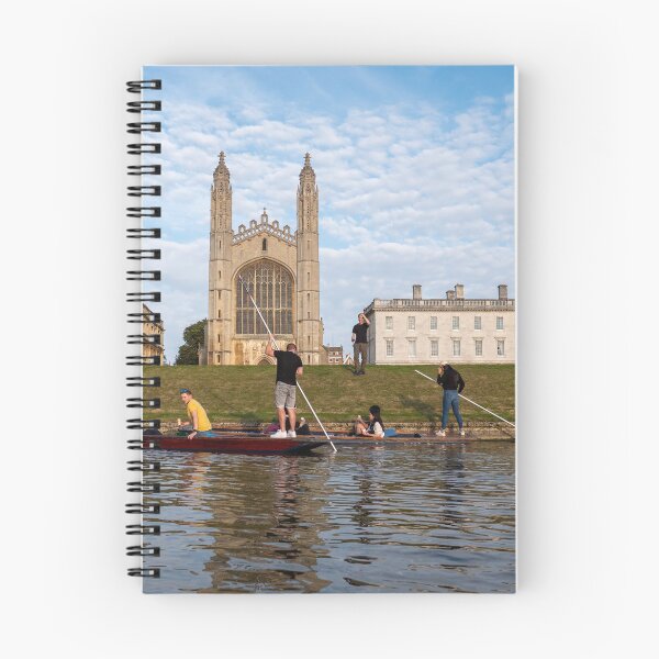 Item preview, People punting near Kings College Cambridge England UK designed and sold by santoshputhran.