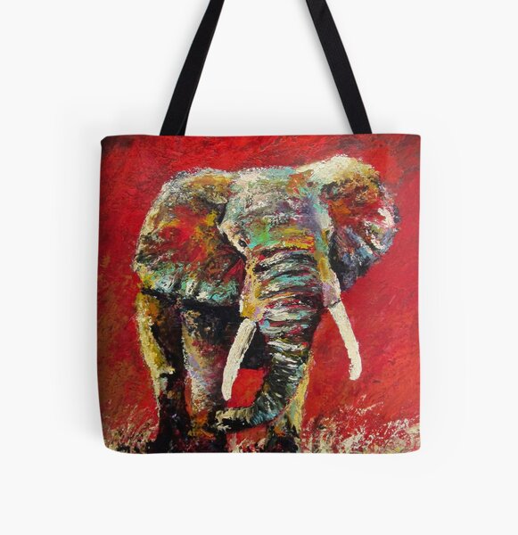 A Crimson Charge by Thomas Andrew All Over Print Tote Bag