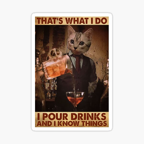 Item preview, Pour Drinks And Know Things Bartender designed and sold by ionilla2019.