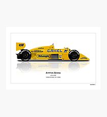 Formula 1 - Ayrton Senna - Lotus 99T - Art Print Photographic Print