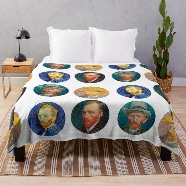 Item preview, Van Gogh Self Portrait Sticker Pack of 4 designed and sold by Meek-Anime.