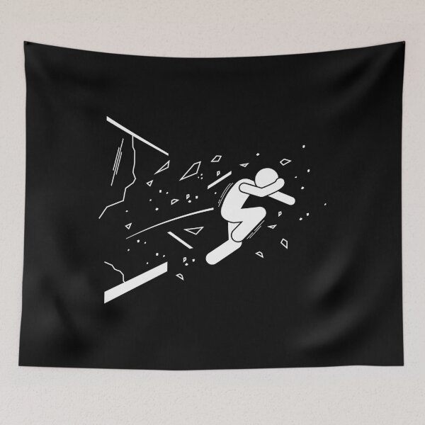 Item preview, Man Jump And Breaking Through Glass Window Stickman White Version designed and sold by Stickman--.