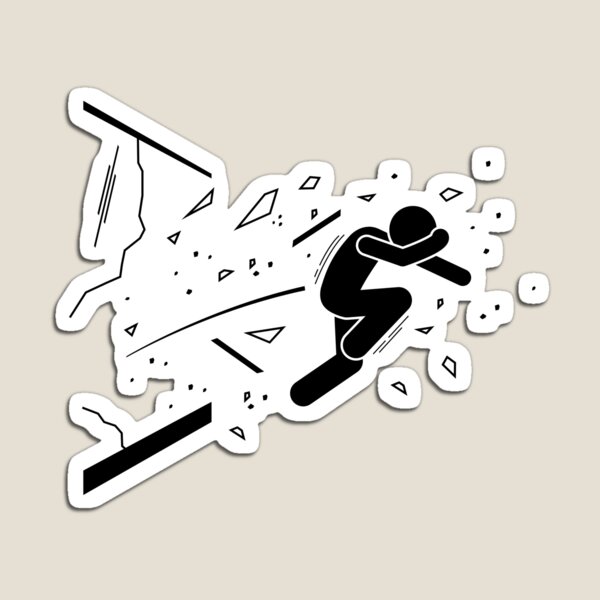 Item preview, Man Jump And Breaking Through Glass Window Stickman White Version designed and sold by Stickman--.