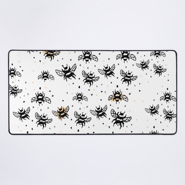 Item preview, Black and White Bumble Bee Illustration Pattern designed and sold by Brigidmalloy.