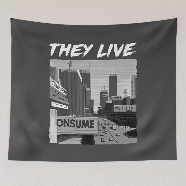 Item preview, John Carpenter's They Live Illustration by Burro designed and sold by burrotees.