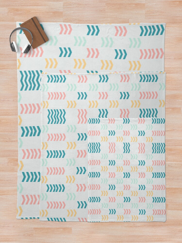 Thumbnail 5 of 6, Throw Blanket, Arrows (pointed downward) Pattern in Multiple Colors designed and sold by DesignsbyEH.