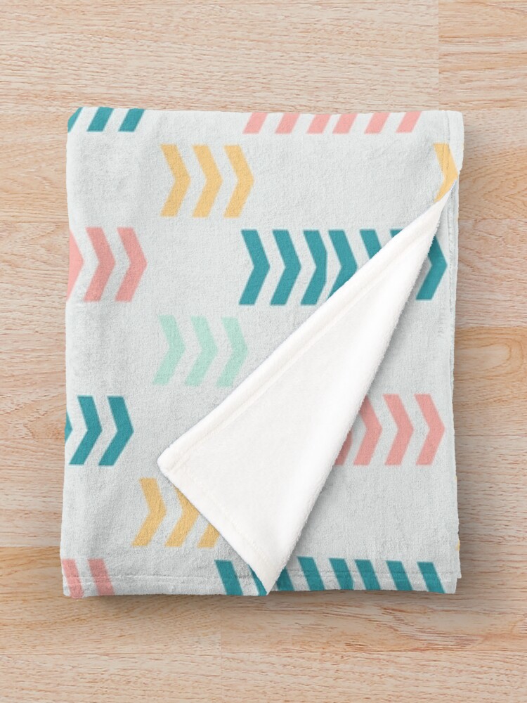 Thumbnail 3 of 6, Throw Blanket, Arrows (pointed downward) Pattern in Multiple Colors designed and sold by DesignsbyEH.