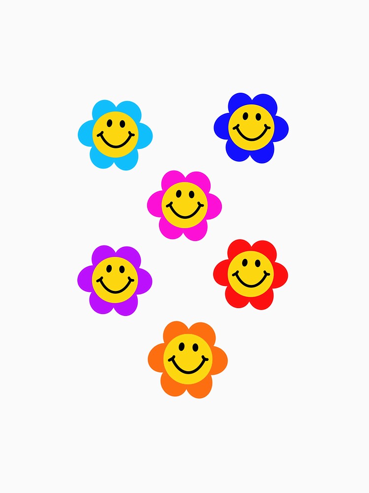 Disover smiley flowers pack of 6 Classic T-Shirt