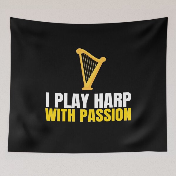 Item preview, Play Harp with Passion Music Instrument designed and sold by MooonTees.