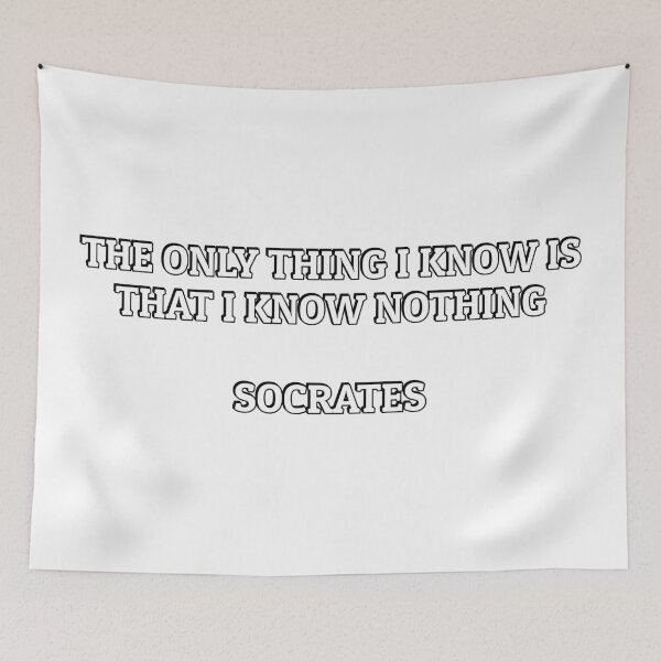 Item preview, The only thing I know is that I know nothing - Socrates quotes designed and sold by Inspirationmotivation.