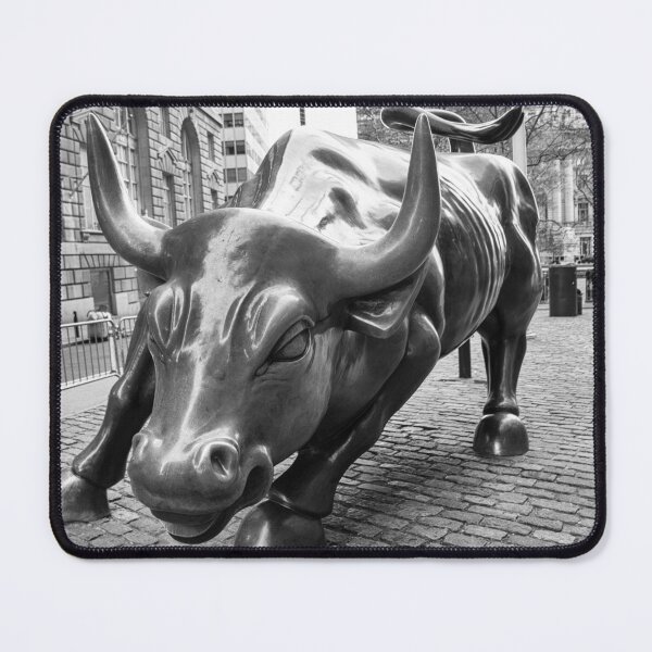 Item preview, Wall Street Bull in Black and White designed and sold by Mackabee.