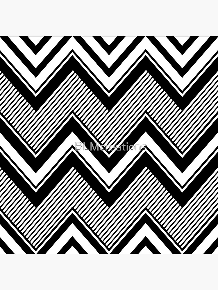 "Black and white zig zag pattern" Sticker for Sale by BLMcreations