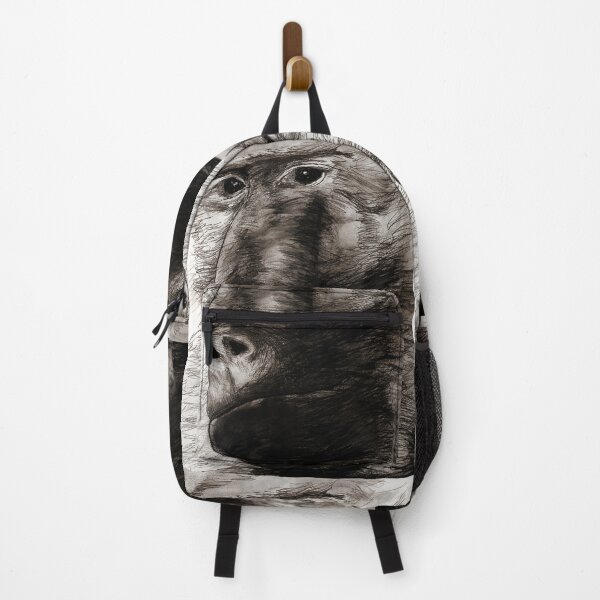 Item preview, Ape portrait, graphite drawing designed and sold by Lemomo-artworks.