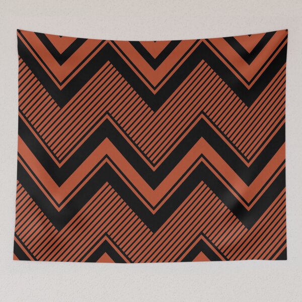 Item preview, Black and orange zig zag pattern designed and sold by BLMcreations.