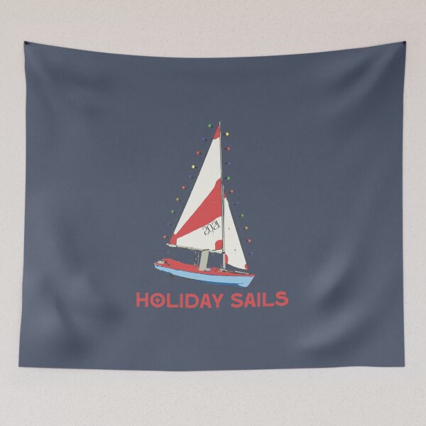 Item preview, Holiday Sails 2021 Vintage Sailboat designed and sold by SharksOnShore.