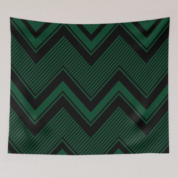 Item preview, Black and green zig zag pattern designed and sold by BLMcreations.