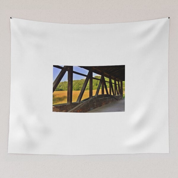Item preview, A View From New Paris Cuppetts Covered Bridge designed and sold by LisaWootenPhoto.