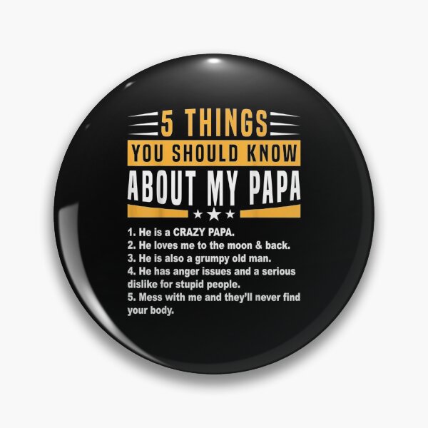 Artikelvorschau, 5 Dinge, die du über meinen Papa-Vatertag wissen solltest entworfen und verkauft von SemajshiMaah.