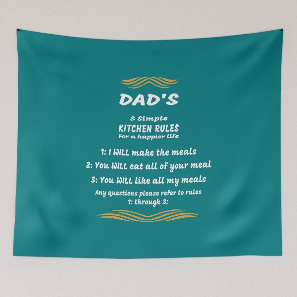 Item preview, DAD’S 3 SIMPLE KITCHEN RULES designed and sold by TJays.