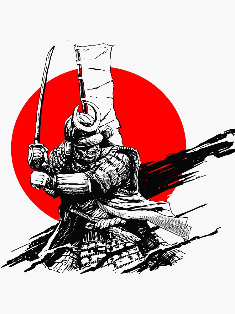 Samurai Japanese Warrior' Sticker