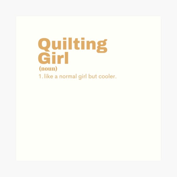 Aperçu de l'œuvre Quilting Girl - Quilting créée et vendue par DannieDesigns.