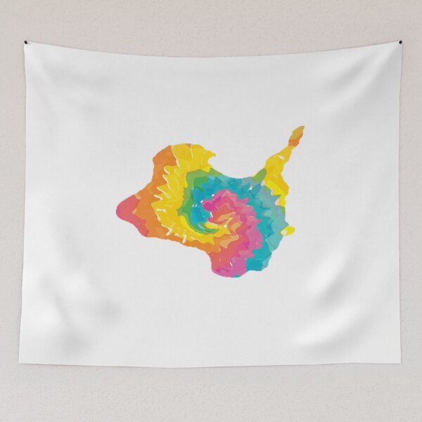 Item preview, Kelleys Island Lake Erie Map Tie Dye Pastel designed and sold by BusyBeeLife.