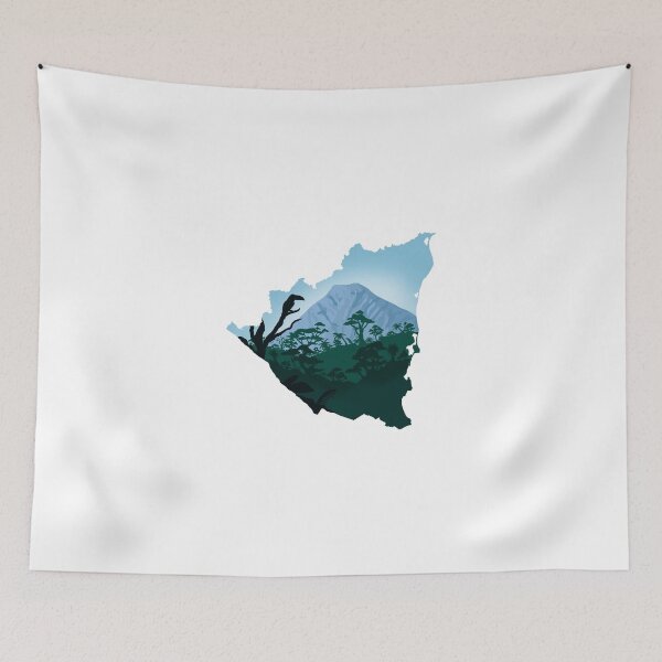 Item preview, Nicaragua map and landscape designed and sold by landscapeworlds.