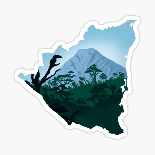 Item preview, Nicaragua map and landscape designed and sold by landscapeworlds.