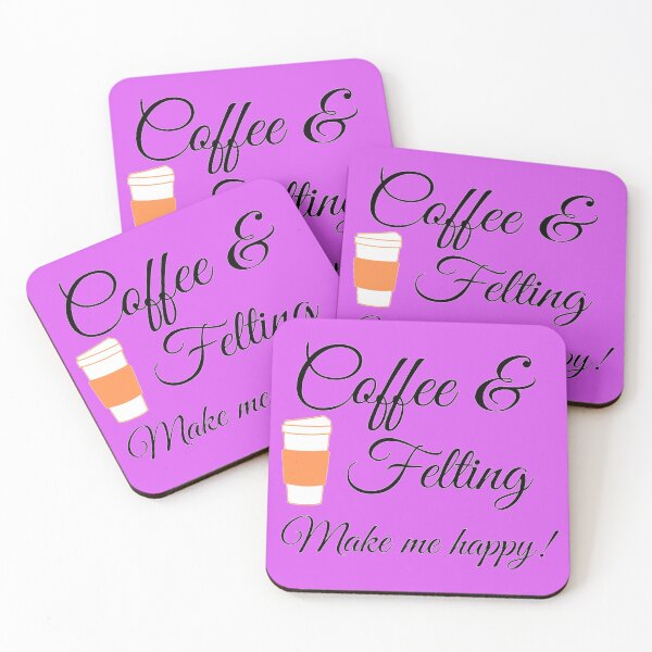 Item preview, Coffee & Felting Make me happy! designed and sold by rhodabear.