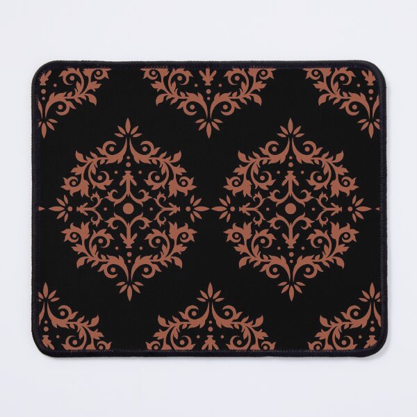 Item preview, Rust Red Brown and Black Damask Scroll Pattern Coordinates w/ PPG 2022 Popular Color Ancient Copper PPG1063-7 - Colour Trends - Hue - Shade designed and sold by ColorOfTheYears.
