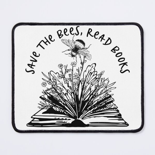 Item preview, Flowers Growing from Book-Save the Bees-Addicted to Reading designed and sold by DiensDesign.