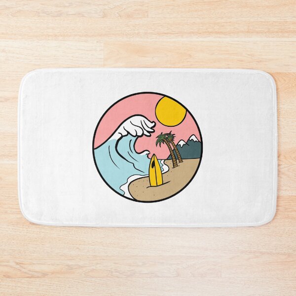 Item preview, beach, mountains, waves and surf designed and sold by landscapeworlds.