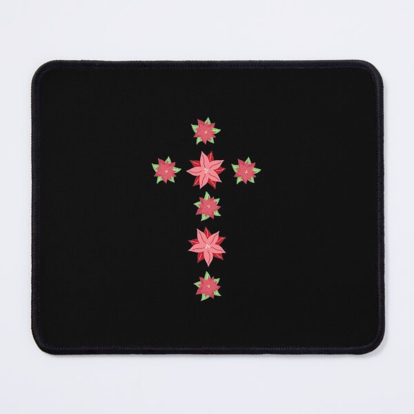 Item preview, PRETTY POINSETTIA CROSS designed and sold by janraydesigns.