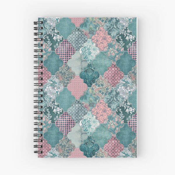 Item preview, Moroccan Tiles Teal Blue Pink S designed and sold by Delinda Graphic Studio.