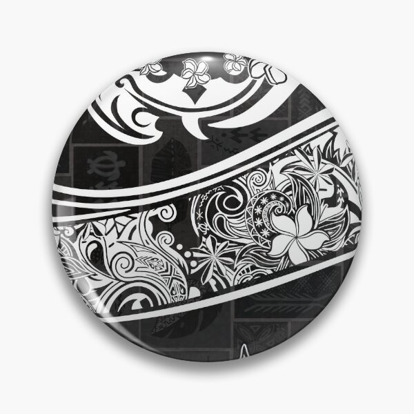 Item preview, Hawaiian - Polynesian Black And White Tapa Artboard designed and sold by sunnthreads.