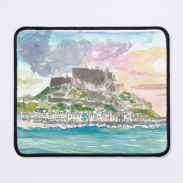 Item preview, Scenic View of Mont Orgueil and Gorey harbour Jersey Channel Islands Bailiwick designed and sold by artshop77.